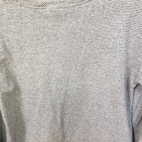 Grey & Gray Striped Cropped Sweatshirt - Picture 13 of 14